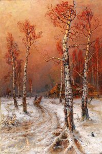 Winterstimmung mit Saatkrähen tekijältä Julius Sergius von Klever